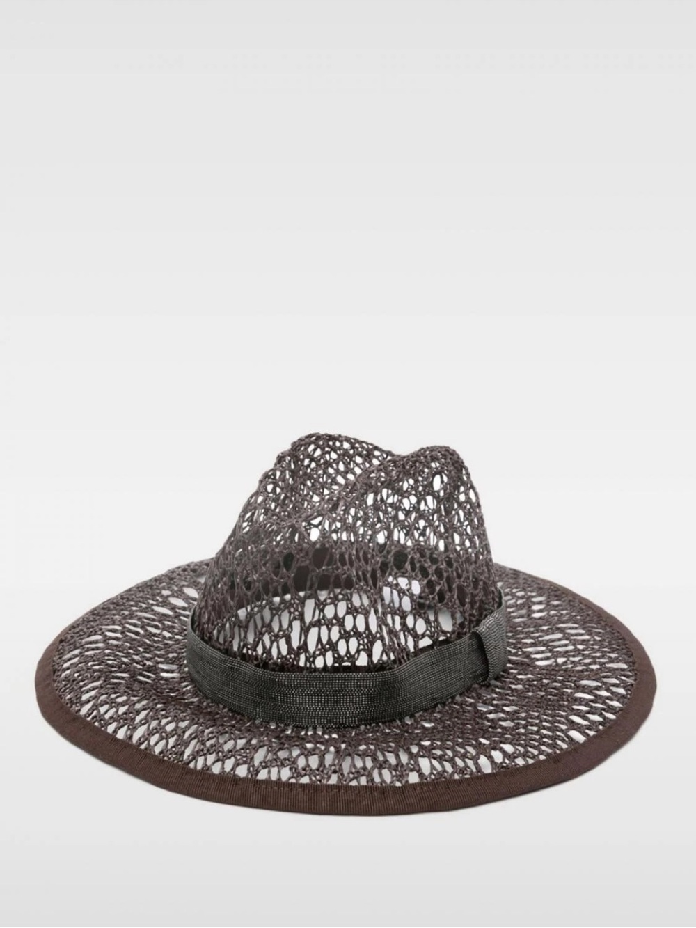 Brunello Cucinelli Raffia Effect Brimmed Hat NWT